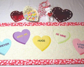 Sweet Hearts - Table Runner/Wall Hanging - PATTERN ONLY
