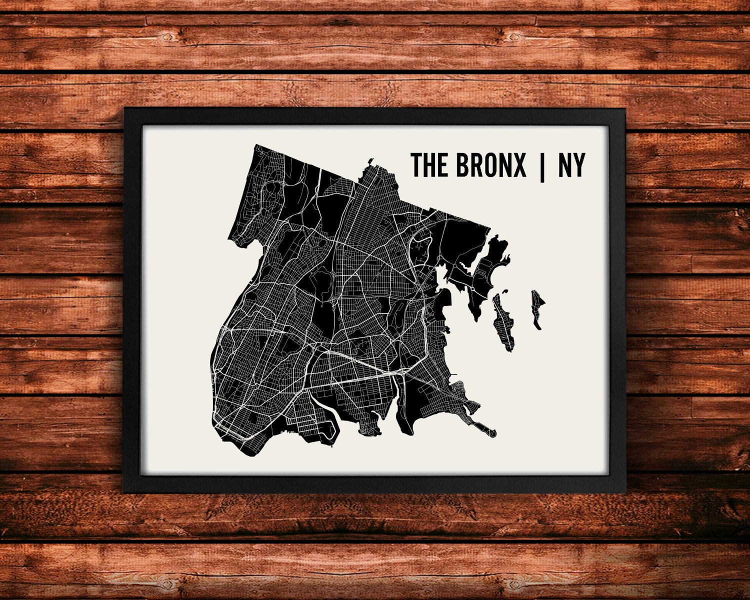 The Bronx Map Art Print The Bronx Print The Bronx Art