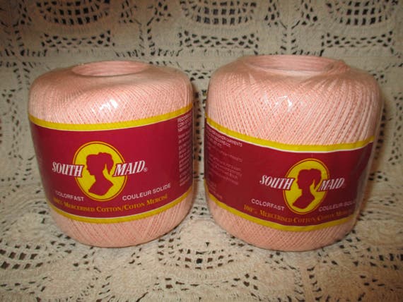 Cotton Crochet Thread Light PEACH Size 10 South Maid 2 New Skeins Knit ...