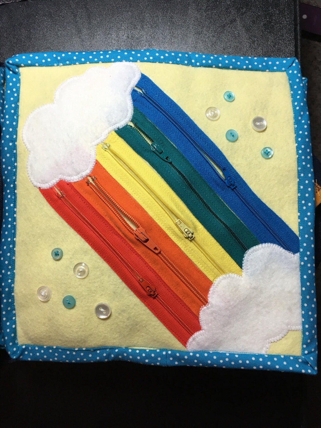 Zipper quiet book page