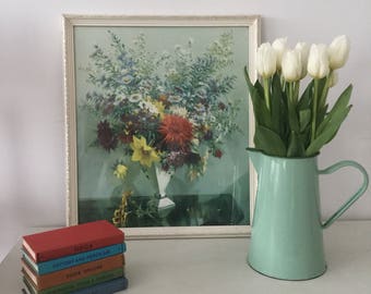 Vernon Ward Framed Print - Autumn Portrait - 1950's Framed Autumnal Picture - Kitsch Floral Print - Vintage Framed Floral Print