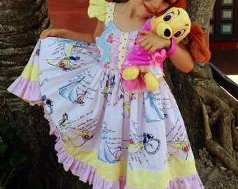 Fashionable Princess Dress, Girls Children, Disney Princess Dress, Happily Ever After Birthday Party Dress, Disney, Couture Theme Dress