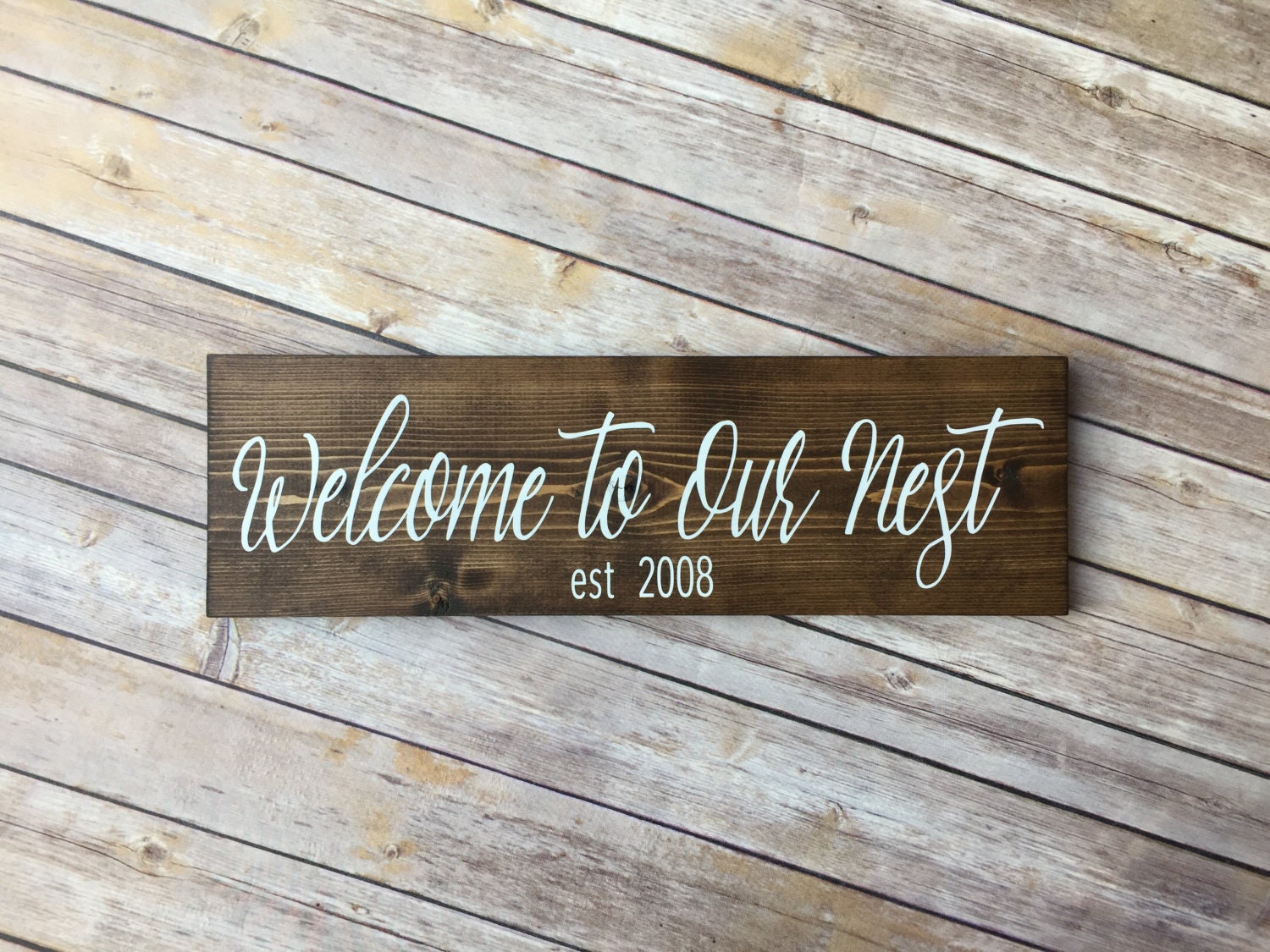 Welcome to Our Nest Sign Family Established Sign