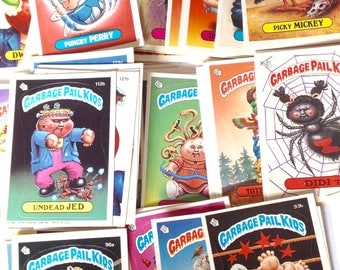 Vintage lot of Garbage Pail Kids stickers cards 80s