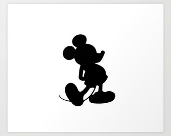 Items similar to Mickey Mouse Silhouette Head Vinyl Decal YOUR COLOR