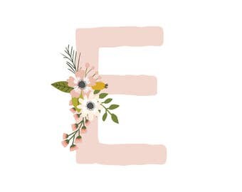 Personalized Lovey Monogram Blush Sprigs and Blooms. Lovey. Blush Lovey. Mini Baby Blanket. Security Blanket. Lovie. Minky Lovey.