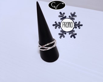 15% de rabais-Bague trinité martelé