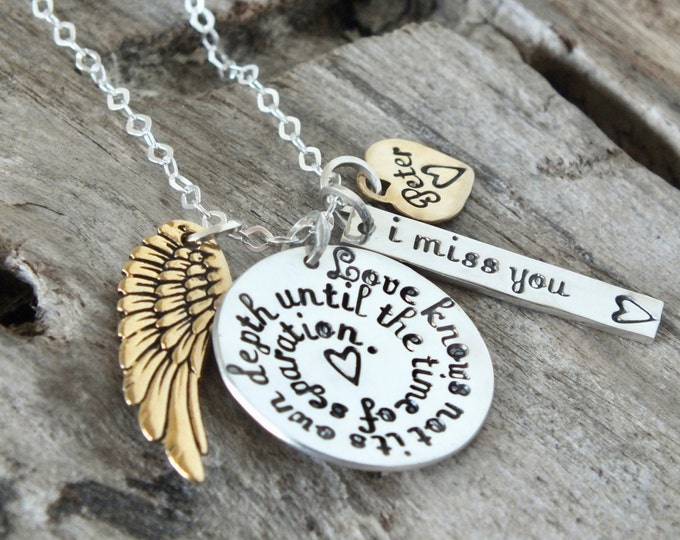 Angel Wing / Memorial Jewelry / Sympathy Necklace / Sterling Silver Personalized Necklace