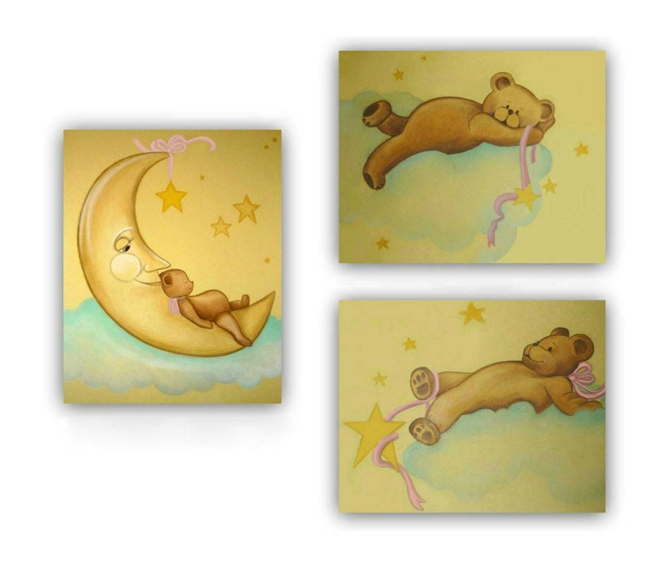 Bears Nursery Wall Art Baby Nursery decor Teddy Bears Wall
