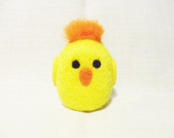 Needle Felted Chick - miniature chick figure - 100% merino wool - wool felt chick - Easter chick