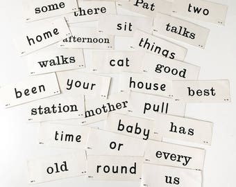 Vintage 1950s Educational School Flash Cards