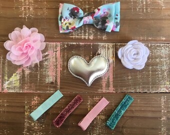 Mini headband kit - diy headband kit - baby shower station - headband station - baby headband - hair bow supplies