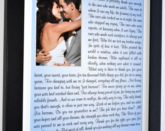 Growing up poem, place to add picture, personalized wedding gifts for parents, on wedding day thank you gifts, mother bride father groom