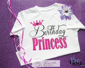 BIRTHDAY PRINCESS SHIRT; birthday princess; princess birthday; birthday princess party; birthday shirt; custom clothing; princess