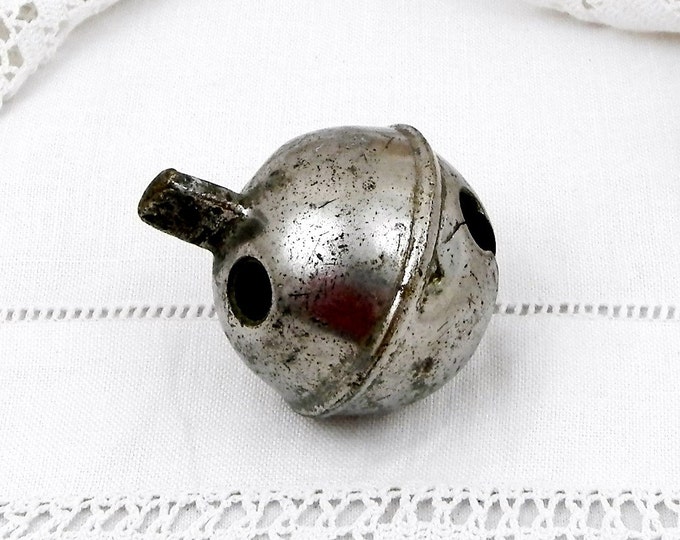 Large Antique French Silver Plated Brass Horse Bell, Harness, Cow Bell, Normandy, Rural France, Chime, Cattle Bell, Jingle, Retro, Vintage