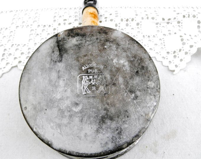 Vintage Small Cooking Pan / Pot with Wooden Handle, Toy Saucepan from France, French Kitchen, Child's Play House, Doll's House, Retro