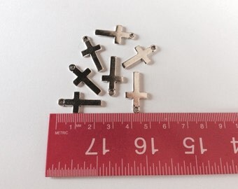 Antique Silver Cross Charm