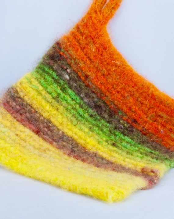 Golden Pond Wool Felted Hot Pad/Trivet Hand Knitted Soft and