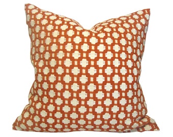 Designer Pillow Cover Schumacher Betwixt 17 x 17 Inches in Colorway Spark