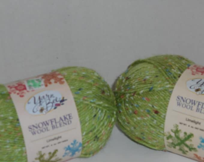 Snow Flake Wool Blend, Limelight color yarn, Wool Yarn, Knitting Yarn, Sweater Yarn