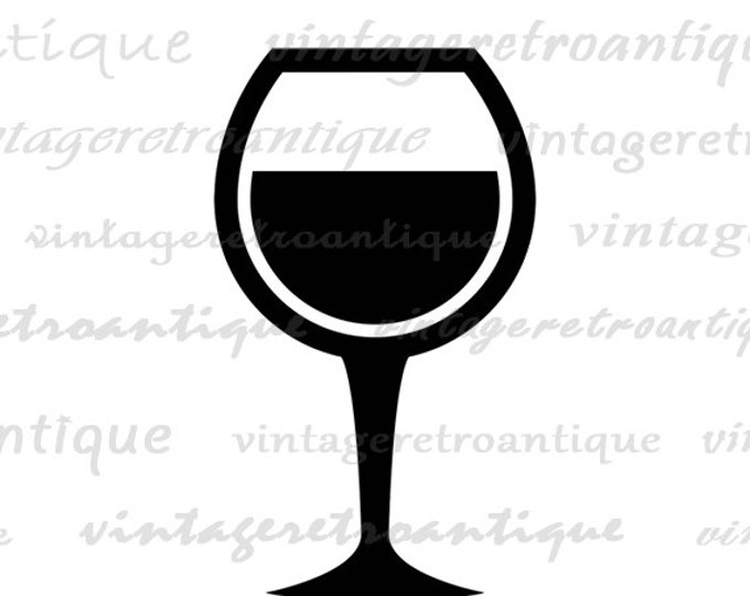 Digital Graphic Wine Glass Download Printable Wine Image Illustration Jpg Png Eps HQ 300dpi No.4501