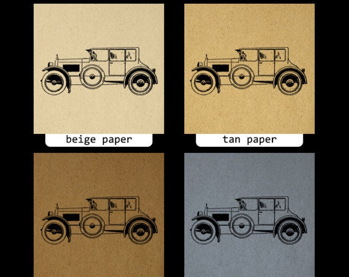 Antique Car Digital Graphic Printable Illustration Image Download Vintage Clip Art Jpg Png Eps HQ 300dpi No.3457