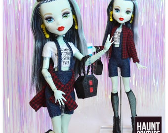 Monster Doll Haunt Couture 2017 "Cool Ghoul" high fashion doll clothes overalls