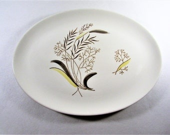 Stetson Duncan Hines Oval Platter Brown Yellow Leaves