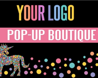 Lularoe Yard sign - POP UP BOUTIQUE YARd sign,Unicorn boutique, banner - White or Black! - Instant Digital Download