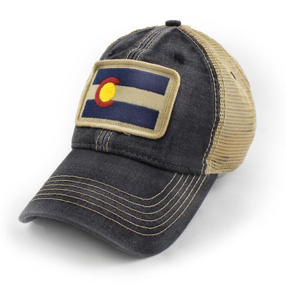 Colorado Flag Patch Trucker Hat Black