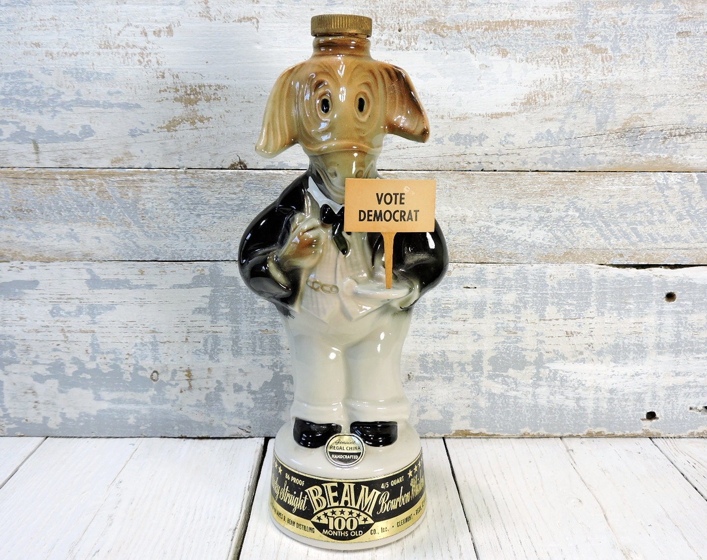 Liquor Donkey Decanter Jim Beam Collector Democrat Donkey