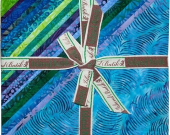 Island Batik Drizzle Green Blue Purple Batiks Stacks 42 10" Squares of Batik Fabric