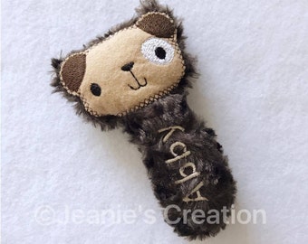 Puppy Rattle / Doggy rattle / Animal Rattle / Puppy softie