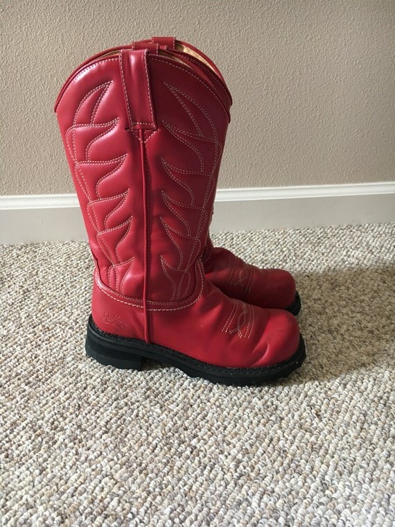 john fluevog cowboy boots red