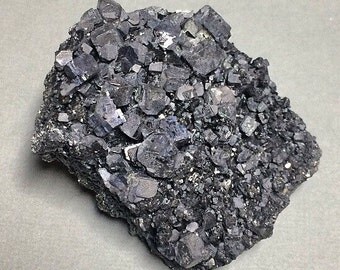 Galena Pyrite Quartz Half and Half Metallic Minerals Golden Gunmetal Crystal Cluster Bulgaria