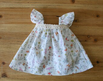 Liberty dress for waldorf doll - Doll clothing - Clothes for waldorf doll 14inches 35cm