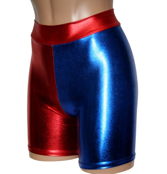 Harley Quinn Red & Blue Costume Shorts. Suicide Squad