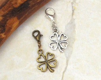 Four Leaf Clover Good Luck Charm Celtic Jewelry, Ireland Planner Charm for Fauxdori, Midori Charm Travelers Notebook