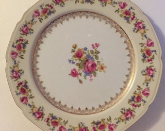 Vintage Gold Castle Plate - Occupied Japan