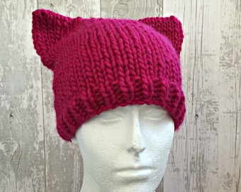 Pink Pussyhat, Pussyhat Project, Pussycat Hat, Pink Pussy Hat, Pussyhat Movement, Pussy Cat Hat, Pink Cat Hat, Cat Ear Hat, Pussyhat Wool