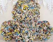 Paper Wedding Bouquet Origami rose bridal flowers Marvel DC comic book superhero batman hulk vintage retro theme alternative wedding