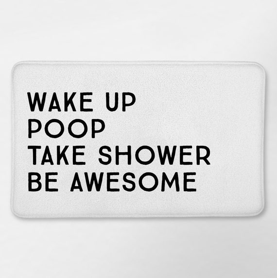 Funny Bathroom Decor Funny Bath Mat Funny Bathroom White 1223