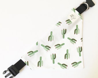 Dog Bandana, Over The Collar Dog Bandana, Contemporary Dog Bandana, Little Wolf Dog Bandana, Cactus Bandana, Cactus Dog Bandana