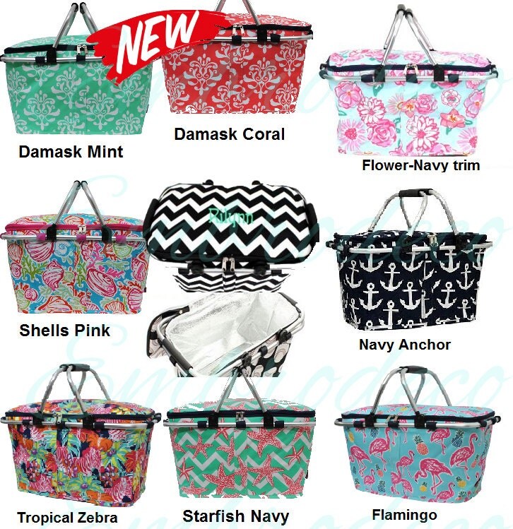 Personalized insulated Market basket coolers great for