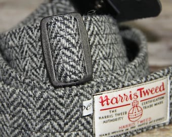 Harris Tweed guitar strap. Handmade guitar strap in leather and Harris Tweed, adjustable guitar strap