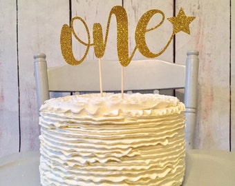 Twinkle twinkle little star, first birthday, first birthday decorations, gold glitter cake topper, baby shower, star cake topper