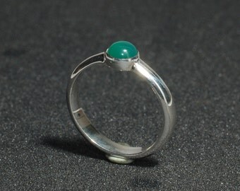 Green Agate, Handmade, 925, Sterling Silver, Ring. Made to order