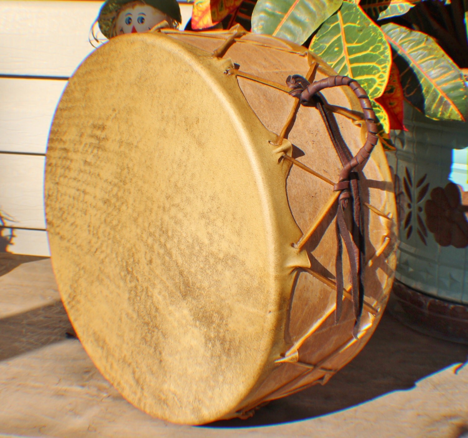 14 Elk Hide Sweat Lodge Drum Native by EarthMaidensEmporium