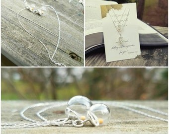 Mustard Seed Necklace set, Mother-daughter necklace set, gift set, Mustard Seed Necklace, Inspirational, Faith Jewelry