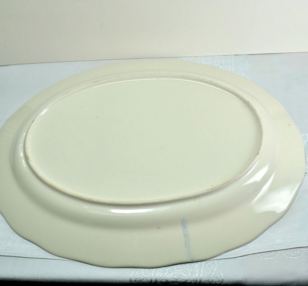 Large Serving Plate Peacock Platter for Meat Carving Dish or
